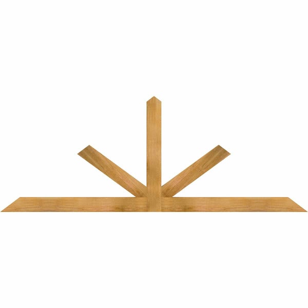 Ekena Millwork Saratoga Rough Sawn Timber Gable Bracket, Western Red Cedar, 84"W x 31"H x 2"D x 4"F, 9/12 Pitch GBW084X31X0204SAR00RWR - main
